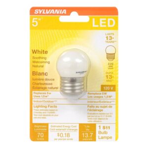 Sylvania 74674 Ultra LED Bulb, Decorative, S11 Lamp, 10 W Equivalent, Candelabra Lamp Base, Clear, 3000 K Color Temp
