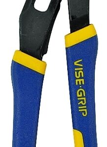 Irwin 4935351 Groove Lock Plier, 6 in OAL, 1-1/8 in Jaw Opening, Blue/Yellow Handle, Cushion-Grip Handle, 1-1/4 in L Jaw