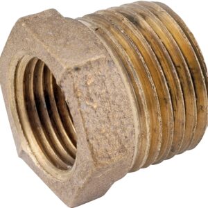 Anderson Metals 738110-0604 Reducing Pipe Bushing, 3/8 x 1/4 in, Male x Female, 200 psi Pressure