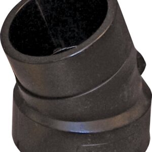 Thrifco Plumbing 6792562 1/16 Bend Street Pipe Elbow, 2 in, Spigot x Hub, 22.5 deg Angle, ABS, Black