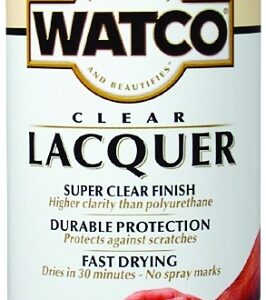 Watco 63281 Lacquer Spray Paint, Liquid, Clear, 11.25 oz, Aerosol Can