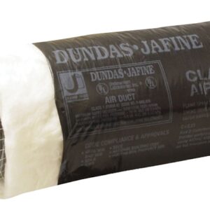 Dundas Jafine BPC1225 Flexible Insulated Duct, 12 in ID, 25 ft L, Polyester, Black