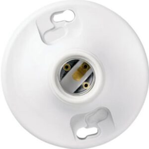 Legrand 276WHCC18 Lamp Holder with Cage Neck, 250 V, 660 W, Plastic Housing Material, White