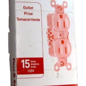 Legrand 3232ICP8 Duplex Receptacle Outlet, 2 -Pole, 15 A, 125 V, Back, Push-In, Side Wiring, NEMA: 5-15R