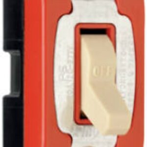Pass & Seymour CSB20AC1ICC8 Series Switch, 1-Poles, Ivory/Red, 20 A, 120/277 VAC, Back Wire, Side Wire Terminal