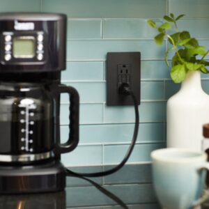 Legrand radiant Series 1597TRGCC4 Duplex Self-Test GFCI Receptacle, 125 V, 15 A, NEMA: NEMA 5-15R, Graphite