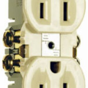 Legrand TradeMaster 3232LAU Duplex Receptacle, 2 -Pole, 15 A, 125 VAC, Light Almond