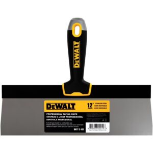 DEWALT DXTT-2-137 Taping Knife, 12 in W Blade, Stainless Steel Blade, Precision Ground Blade, Nylon Handle