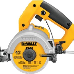 DEWALT DWC860W Tile Saw, 4-3/8 in Blade, 1-3/8 in at 90 deg, 3-1/8 in Max D Cutting