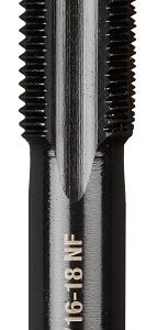 Milwaukee 49-57-5168 Straight Flute Plug Tap, 9/16-18 Thread, Fine Thread, HCS
