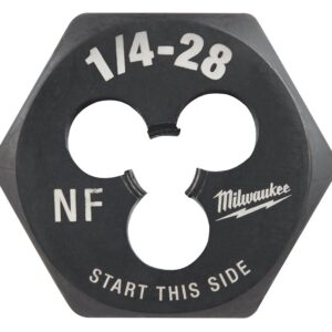 Milwaukee 49-57-5338 Threading Die, 1/4-28 Thread, Fine Thread, HCS