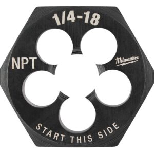 Milwaukee 49-57-5391 Threading Die, 1/4-18 Thread, NPT Thread, HCS
