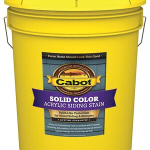 Cabot 800 Series 140.0000806.008 Solid Color Siding Stain, Natural Flat, Liquid, 5 gal, Can