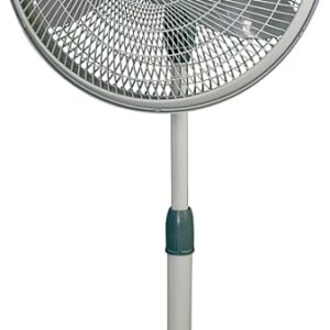 Camair PF160 Oscillating Pedestal Fan, 120 deg Sweep, 16 in Dia Blade, 5-Blade, Black