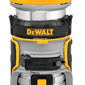 DEWALT DCW600B Router, 20 V, 5 Ah, 25,500 rpm Load, Includes: Fixed Base, Instruction Manual, Router Motor, Wrench