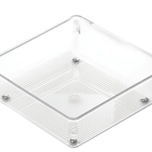 iDESIGN LINUS 52630 Drawer Organizer, Plastic, Clear, 6 in OAL, 2 in OAH, 6 in OAW