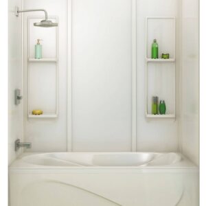 Maax Elan Series 101343-000-001 Bathtub Wall Kit, 31-3/4 in L, 60-1/2 in W, 59 in H, Acrylic, Glue Up Installation
