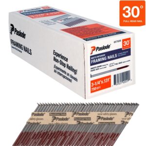 Paslode 657839 Framing Nail, 3-1/4 in L, Steel, Brite, Round Head, Smooth Shank