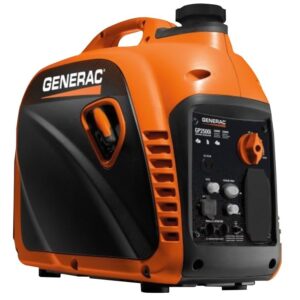 Generac GP Series 8251-0 Portable Generator, 120 V, 2500 W Output, Gasoline, 1 gal Tank, Recoil Pull Start