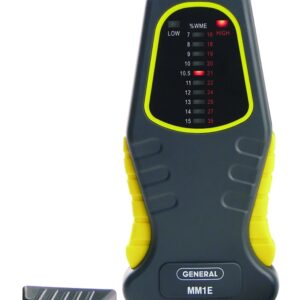 General MM1E Moisture Meter, 7 to 15% WME Low, 16 to 35% WME High, 0.1 % Accuracy, LED Display