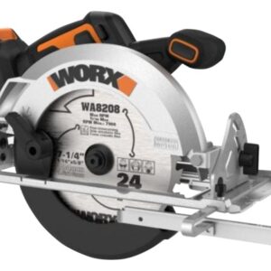 Worx WX520L Cordless Circular Saw with Brushless Motor, Battery Included, 20 V, 4 Ah, 7-1/4 in Dia Blade, 5/8 in Arbor