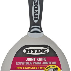 Hyde 06878 Joint Knife, 6 in W Blade, 4-3/16 in L Blade, Stainless Steel Blade, Flexible Blade, Cushion-Grip Handle
