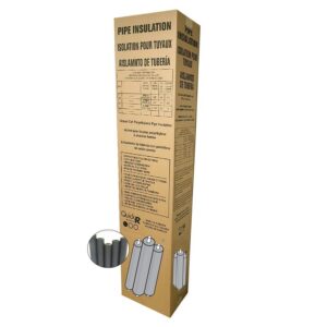 Quick R 32380U Pipe Insulation, 2-3/8 in ID x 3-1/8 in OD Dia, 6 ft L, Steel, Charcoal
