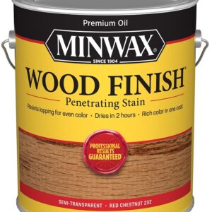 Minwax 710460000 Wood Stain, Oil Base, Red Chestnut, Liquid, 1 gal