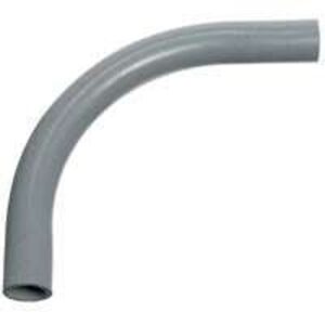Carlon UB9FK Elbow, 90 deg Angle, 2-1/2 in Plain End, PVC, Gray, 1/PK