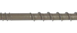 Simpson Strong-Tie Deck-Drive DSVT DSVT3R5LB Deck Screw, #10 Thread, 3 in L, Variable Thread, Tan, Ribbed Flat Head