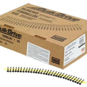 Simpson Strong-Tie DWC DWC114PS Screw, #6 Thread, 1-1/4 in L, Bugle Head, #2 Drive, Steel, Gray Phosphate