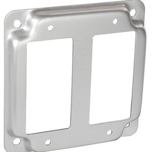 Southwire G1950-UPC Box Cover with GFCI Opening, 1/2 in L, 4 in W, Square, 1-Gang, Steel, Silver, Galvanized