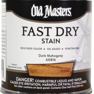 Old Masters 60816 Fast Dry Stain, Dark Mahogany, Liquid, 1/2 pt