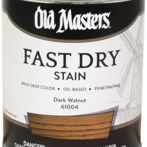 Old Masters 61004 Fast Dry Stain, Dark Walnut, Liquid, 1 qt