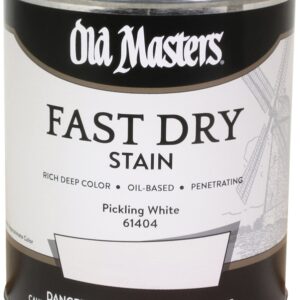 Old Masters 61404 Fast Dry Stain, Pickling White, Liquid, 1 qt