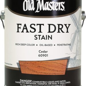 Old Masters 60901 Fast Dry Stain, Cedar, Liquid, 1 gal