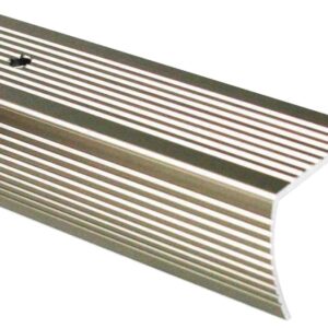 M-D 43878 Stair Edging, 36 in L, 1.63 in W, Aluminum, Pewter