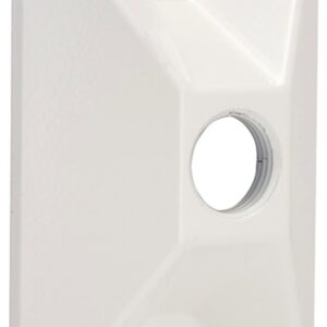 Hubbell 5186-6 Cover, Cluster, Lampholder, 4-19/32 in L, 2-27/32 in W, Rectangular, 1-Gang, White, 6/CD