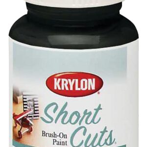 Krylon KSCB026 Craft Enamel Paint, High-Gloss, Black, 1 oz, Bottle