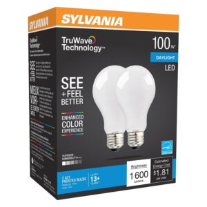 Sylvania 40753 Natural LED Bulb, 1600 Lumens, 13 W, A21 Lamp, 100 W Equivalent, E26 Lamp Base, Dimmable