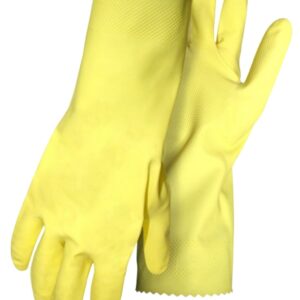 Boss B13122-M Work Gloves with Extended Cuff, M, 12 in L, Latex, Yellow