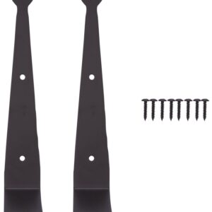 ProSource SH-S03-PS Strap Hinge, 10 in, Black, Screw Mounting