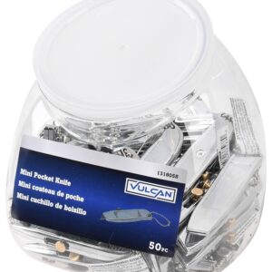 Vulcan W988 Key Chain, Bead Chain Ring, 4 in L Ring, Zinc Alloy Case, Chrome