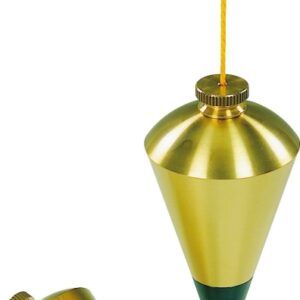 STANLEY 47-973 Plumb Bob, 8 oz, Brass, Lacquered