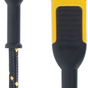 DEWALT 131 1361 DW2 Charger Cable, USB-A, USB-C, Kevlar Fiber Sheath, Black/Yellow Sheath, 4 ft L