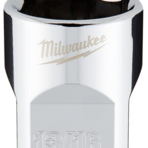 Milwaukee 45-34-9069 Socket, 13/16 in Socket, Standard Socket, 3.543 in OAL, 3/8 in Drive, 6-Point, Chrome