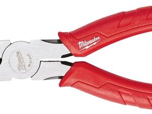 Milwaukee 48-22-6101 Plier, 8 in OAL, 3/8 in Cutting Capacity, 2-39/64 in Jaw Opening, Red Handle, Cushion-Grip Handle