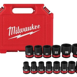Milwaukee SHOCKWAVE Impact Duty Series 49-66-7013 Standard Socket Set, Steel