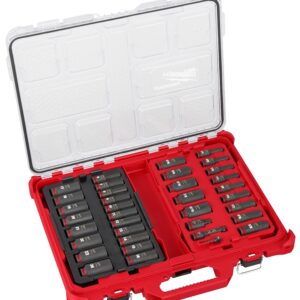 Milwaukee 49-66-6805 SHOCKWAVE Impact Duty Series Socket Set, Chrome Molybdenum Steel, Includes: 3/8 in Universal Joint