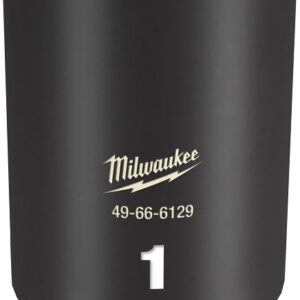 Milwaukee SHOCKWAVE Impact Duty Series 49-66-6129 Deep Impact Socket, 1 in Socket, 3/8 in Drive, Square Drive, 6-Point